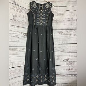 La Bellum Hillary scott Dress Womens Size Xs Maxi Embroidered Boho Minimalist